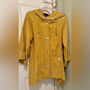 Summer linen hooded jacket